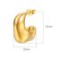 Fashion Gold Stainless Steel Irregular Earrings