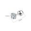 Fashion Claw Diamond Bead Earrings Steel Color Stainless Steel Piercing Nails With Round Diamonds