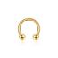 Fashion 1.2*8c Shaped Horseshoe Nose Ring Gold Stainless Steel C-shaped Horseshoe Nose Ring