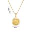 Fashion Pisces Stainless Steel Zodiac Round Necklace