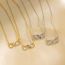 Fashion Gold Colorful 8 Necklace Titanium Steel Diamond 8-figure Necklace