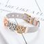 Fashion Footprint Stainless Steel Geometric Strap Bracelet