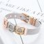 Fashion Gold Silver Stainless Steel Geometric Strap Bracelet