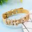Fashion Rose Gold Stainless Steel Geometric Strap Bracelet