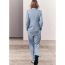 Fashion Blue Polyester Blazer With Lapel Pockets