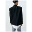 Fashion Black Polyester Double-breasted Blazer