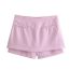 Fashion Pink Polyester Low-rise Culottes