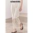 Fashion Khaki Polyester High-waist Pleated Trousers