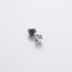 Fashion 7#-small Hollow Heart (single) Titanium Steel Diamond Geometric Stud Earrings (single)
