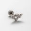 Fashion 4#-wings Heart (single) Titanium Steel Diamond Geometric Stud Earrings (single)