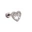 Fashion 5#-bowknot Love (single) Titanium Steel Diamond Geometric Stud Earrings (single)