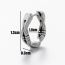 Fashion 4# Titanium Steel Geometric Men's Earrings (single)