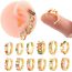 Fashion Gold Copper Inlaid Zirconium Geometric Earring Set (single)