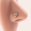 Fashion Golden Metal Diamond Geometric Piercing Nose Pin
