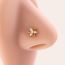 Fashion Golden Metal Diamond Geometric Piercing Nose Pin