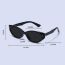Fashion Milky White Frame Black And Gray Film (pc Non-polarized Non-folding Foldable Cat Eye Sunglasses