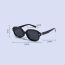 Fashion Black Pine Brown-pc Foldable Small Frame Sunglasses