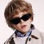 Fashion Gloss Black C4 Cat Eye Children's Folding Sunglasses