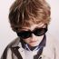 Fashion Gloss Black C4 Cat Eye Children's Folding Sunglasses