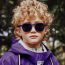 Fashion Grape Purple【pc Film】 Tac Round Children's Sunglasses