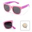 Fashion Pink Frame And Purple Legs C6 (free Small Round Box) Children's Folding Square Sunglasses