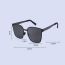 Fashion Gun Frame Black And Gray Film (free Storage Box) Large Square Frame Folding Sunglasses
