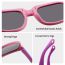 Fashion Pink Frame Lavender Legs C3 Children's Square Folding Sunglasses