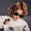 Fashion Transparent Gray Frame-c3 Children's Folding Square Sunglasses