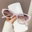 Fashion Pink Frame Gradually Gray Film Pc Small Frame Cat Eye Sunglasses