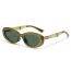 Fashion C4-lingye Brown (tr Polarized) Cat Eye Small Frame Foldable Sunglasses