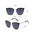 Fashion C1 Black Gold Frame Black And Gray Film Tac Cat Eye Large Frame Sunglasses