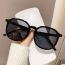 Fashion Transparent Frame Blush Sheet Large Round Frame Sunglasses