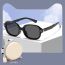 Fashion Lingye Brown [pc Polarized + Small Round Box] Small Frame Folding Sunglasses