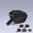 Fashion Black Pine Brown [pc Polarized + Small Round Box] Small Frame Folding Sunglasses