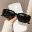 Fashion Black Frame Black And Gray Film Pc Square Small Frame Sunglasses
