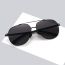 Fashion Black Frame Black And Gray Film C1 Tac Double Bridge Large Frame Sunglasses