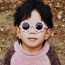 Fashion Dark Rose Color (with Hook Rope) Children's Flower Shaped Sunglasses