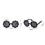 Fashion Octopus Black (with Hook Rope) Children's Flower Shaped Sunglasses