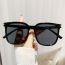 Fashion Light Tea Frame With Gradual Tea Slices Pc Square Large Frame Sunglasses