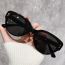 Fashion Olive Frame Gray Powder Slices Pc Cat Eye Small Frame Sunglasses
