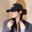 Fashion Grey Cotton Embroidered Letter Baseball Cap