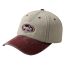 Fashion Green Cotton Color-block Lettered Soft-top Baseball Cap