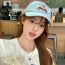 Fashion Blue Cotton Letter-embroidered Baseball Cap