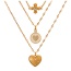 Fashion Silver Titanium Steel Zircon Kro Heart Cross Pendant Necklace