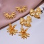 Fashion Golden 1 Copper Heart Bow Stud Earrings