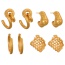 Fashion Golden 4 Copper Geometric Hollow Stud Earrings