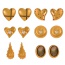 Fashion Golden 4 Copper Inlaid Zircon Irregular Love Earrings