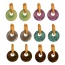Fashion Color Copper Round Natural Stone Pendant Earrings