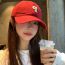 Fashion Coffee Color Cotton Letter-embroidered Baseball Cap