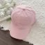 Fashion Light Pink Cotton Embroidered Baseball Cap